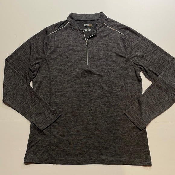 Core365 Tops - Core 365 women’s three-quarter zip long sleeve top. Size M gray/black